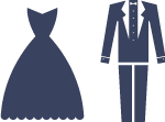 Dibujo para sección dress code en invitación digital de 15 estilo elegante