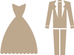Dibujo para sección dress code en invitación digital de boda estilo moderno