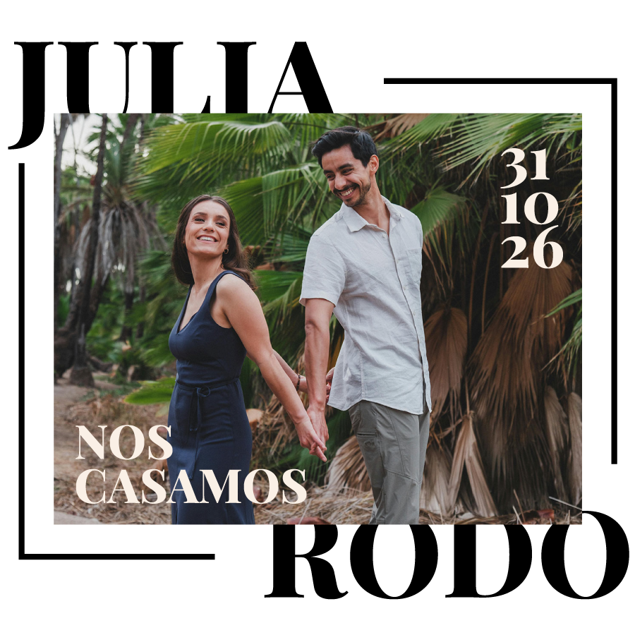 Galería de imágenes para invitación de boda estilo editorial