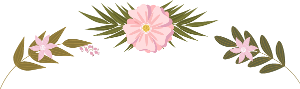 Corona de flores rosas y hojas verdes para invitación digital de 15 estilo floral